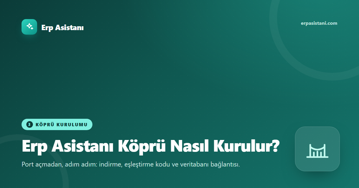 Erp Asistanı Köprü Nasıl Kurulur? Adım Adım Görselli Rehber