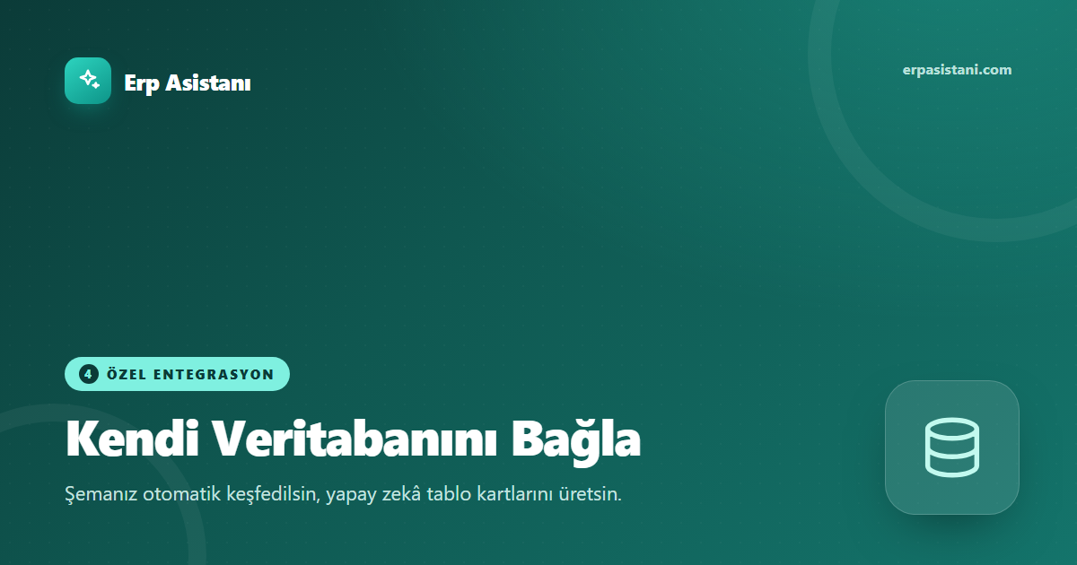 Özel Entegrasyon: Kendi Veritabanınızı (MSSQL/MySQL) Nasıl Bağlarsınız?